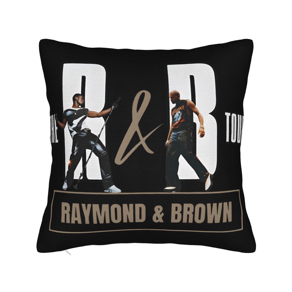 Chris Brown And Usher The Rb Tour Pillow Cover Raymond And Brown Soft Cushion Cover Retro Trendy Pillow Case For Sofa Couch Bed