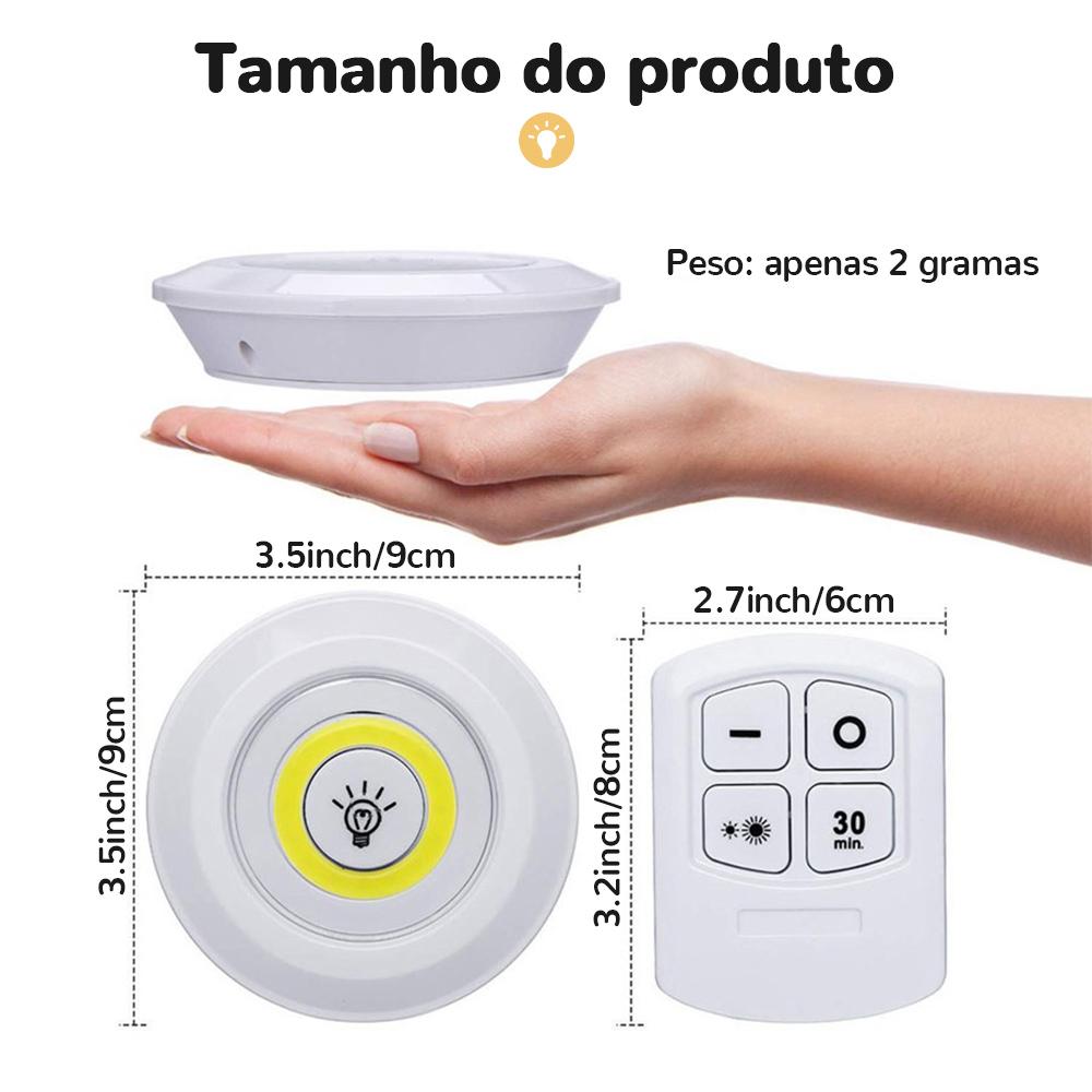 Under LED Cabinet Light Wireless Remote Control Dimmable Wardrobe Home Bedroom Kitchen Closet Light 3W Super Bright Night Light