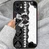 Lace Pattern Phone Cases For IPhone 16 15 14 Plus 13 12 11 Pro Max Matte Oft Bumper Phone Cover