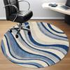 1pc Ocean Waves Office Round Area Rug, Under Office Chairs Bedroom Living Room Home Decor, Room Deco, Available in Various Sizes
