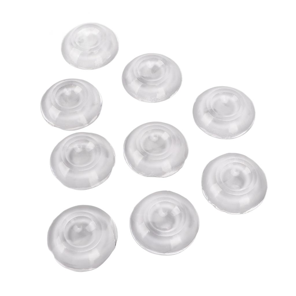 9 protectores de puerta transparentes superadhesivos con reducción de ruido, reutilizables, de silicona para pared.