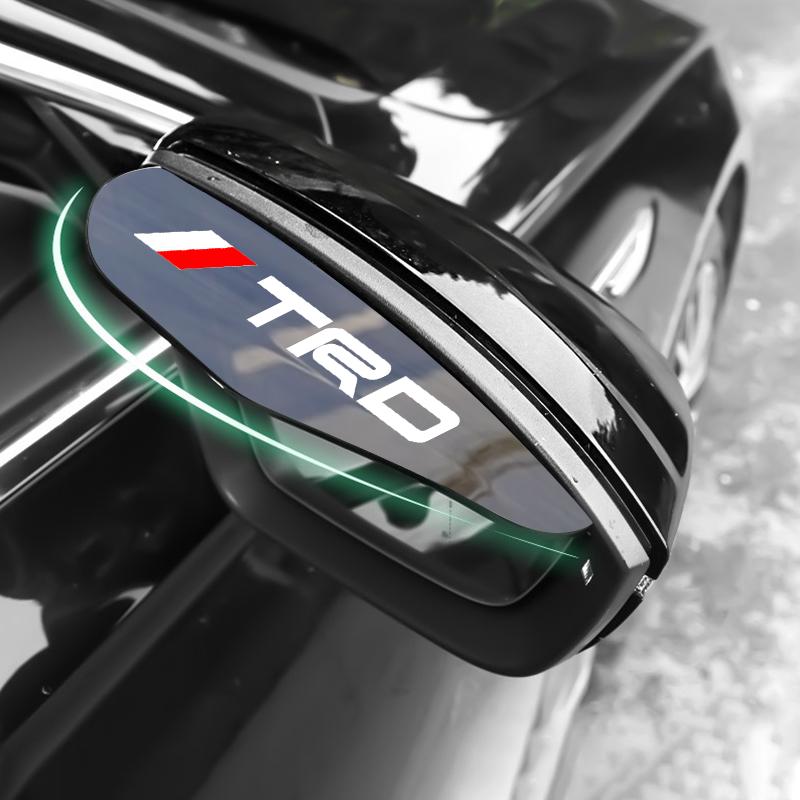 2 Stück Auto Rückspiegel Seitenansicht Regenabweiser Augenbrauenaufkleber für Toyota Trd Gr Yaris Corolla Avensis Aygo Vitz Vios Yaris Mark-X Mirai