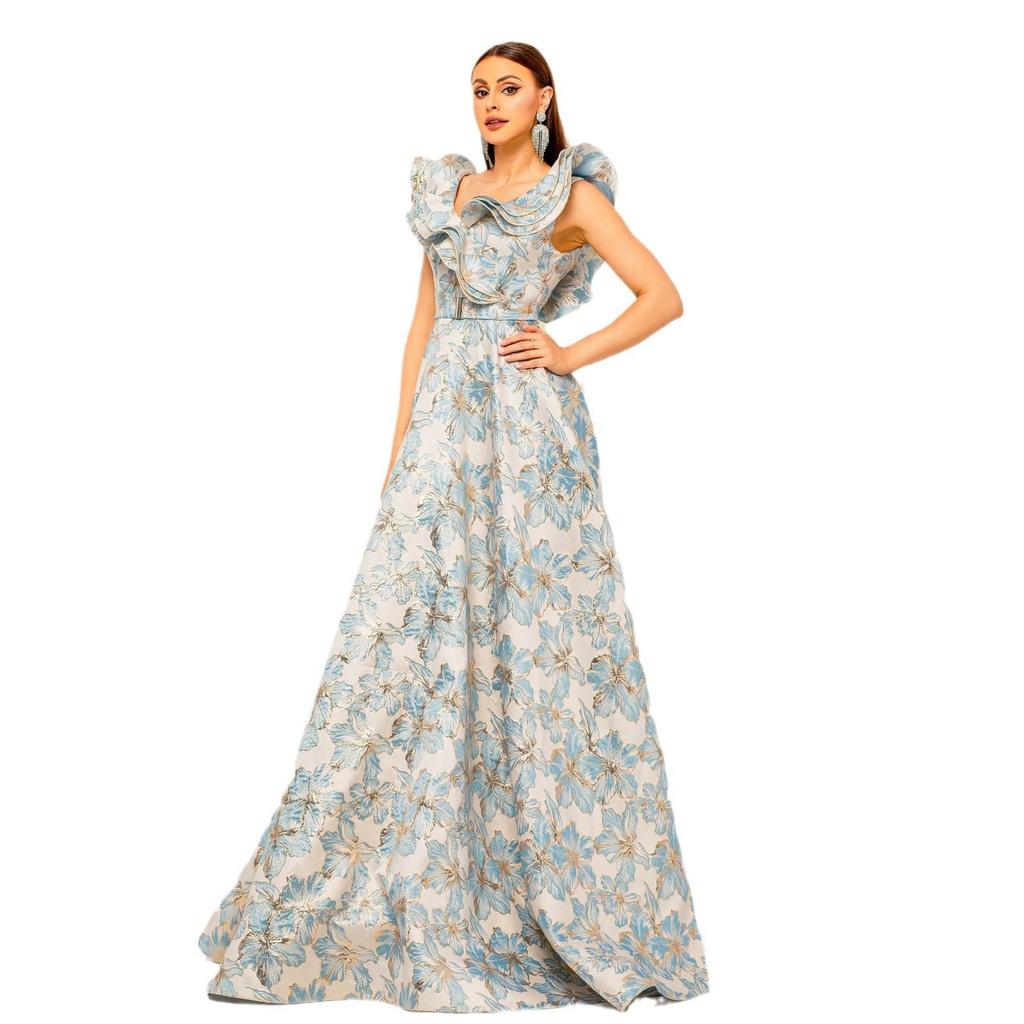 Europäisches & Amerikanisches High-End ärmelloses Abendkleid mit V-Ausschnitt für Damen