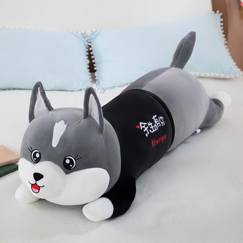 Large Husky Shiba Inu Plush Pillow Doll for Bedtime Cuddling 100cm, 0.9kg