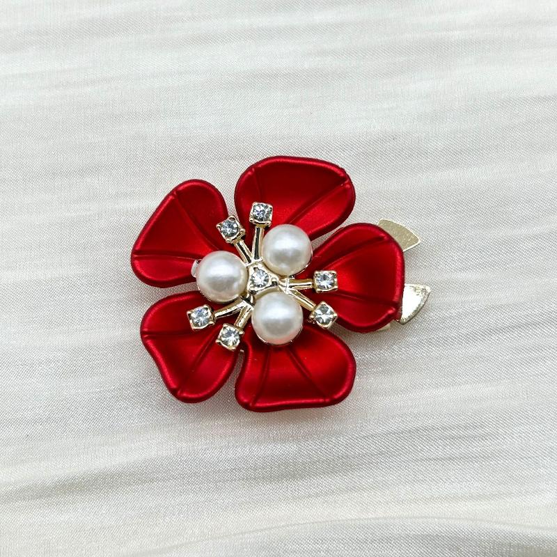 Perlenblumen-Knopfabdeckung Strassbesetzte Clips Abnehmbare Manschettenknöpfe Knopfabdeckung Für Damen Hemden Basteln DIY