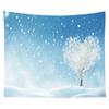 Nordic Christmas Tapestry Watercolor Christmas Tree Print Bedside Hanging Cloth Bedroom Background Cloth