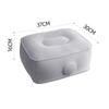 Inflatable Footrest Pillow Skin-friendly Non-slip PVC Cushion for Long Travel Flight Office Home Foot Rest