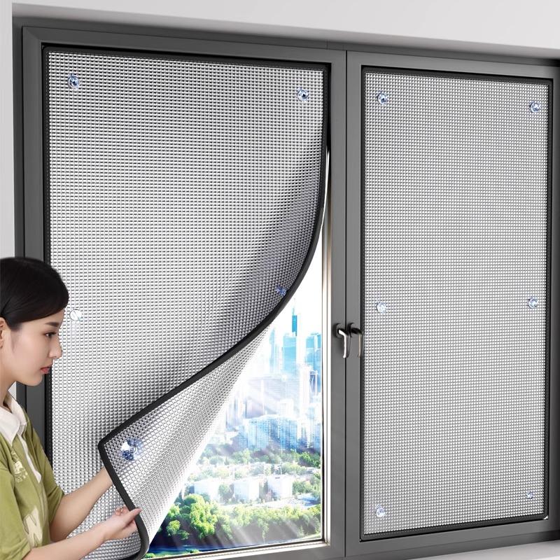 Magnetischer schwarzer Sonnenschutz aus Aluminiumfolie für Fenster und Wintergärten