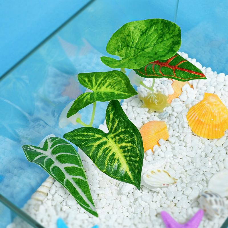 Simulated Leaves Artificial Fish Resting Leaf Fake Aquarium Plant Fish Tank Landscaping Leaf Betta Fish Spawning Leaves Hammock