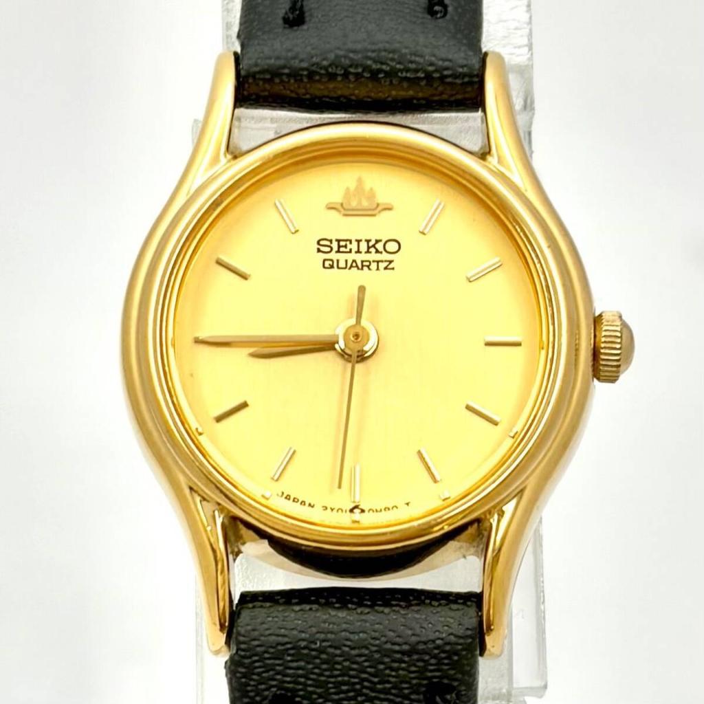 SEIKO Watch Gold 943014 New Strap [Excellent Condition/ New Battery] Ladies' 2Y01-0A10