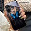 Mysterious butterfly For Redmi Note 7 8 9 8T 10 11 12 12S 13 14 Pro Plus 5G 13C 12 14C 5 4G Black tempered glass phone case