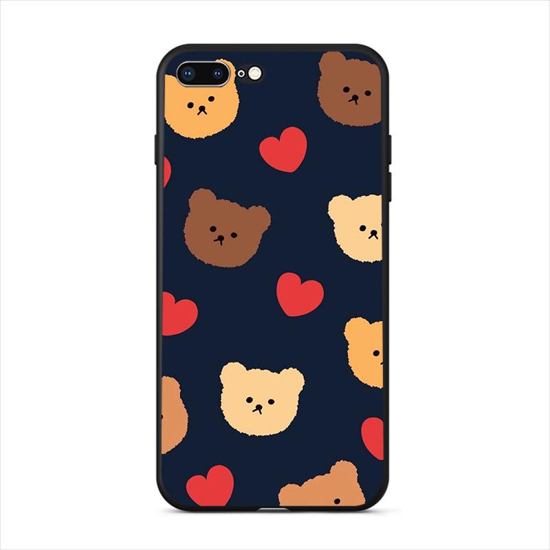 Lovely Cartoon Mobile Shell Cute Bear Phone Case For Iphone X XR XS 12 Mini 13 11 Pro Max 7 8 6S 6 Plus 5S SE 2020 10 Hard Cover