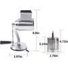 Upgrade Stainless Steel Rotary Vegetable Cheese Grater Potato Slicer Rotary Handheld Grater with 5 Blades Dishwasher Safe