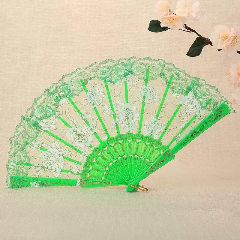 New Style Rose Lace Women's Folding Fan, Dance Fan, High-End Women's Fan, Gift Fan for Weddings