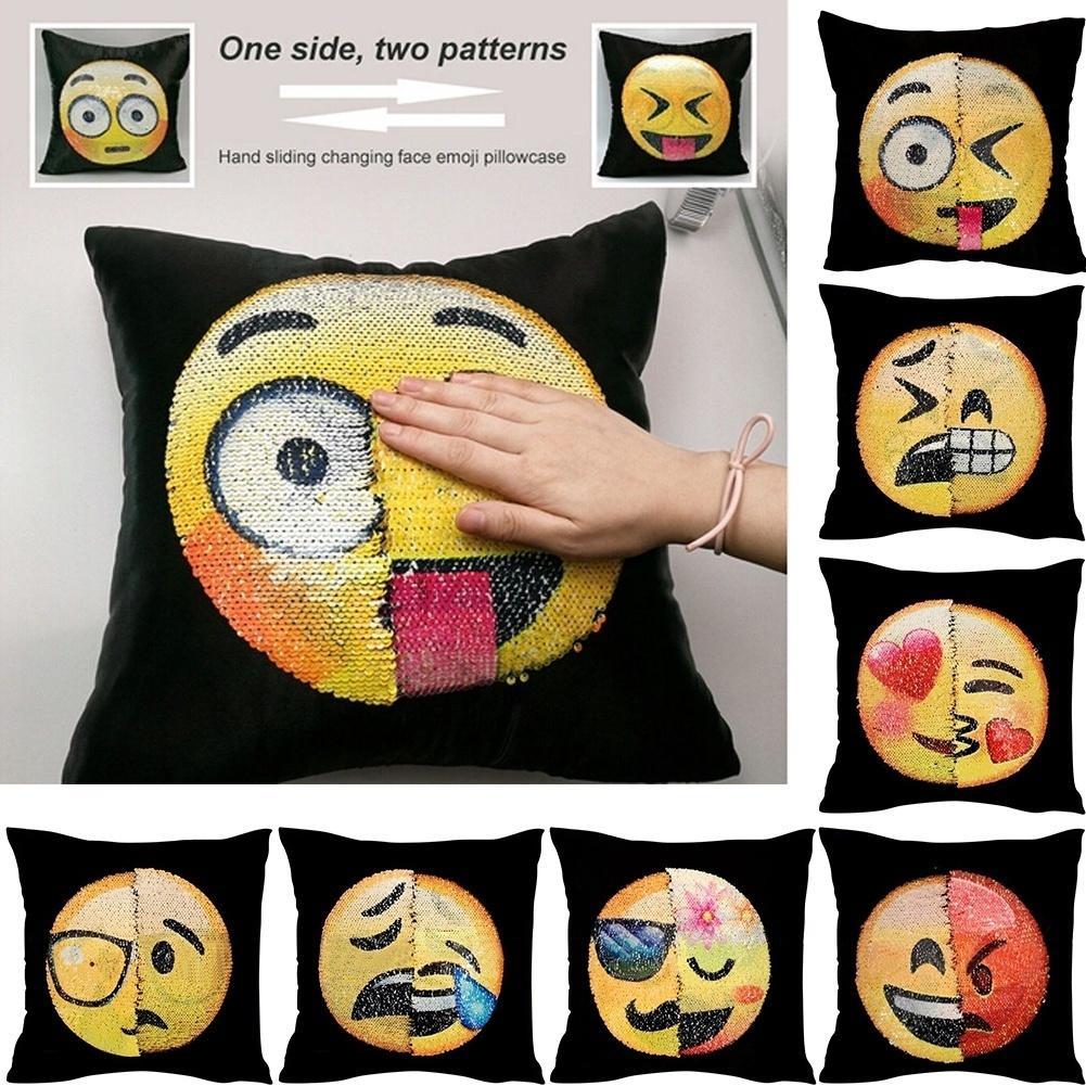 changing emoji pillow