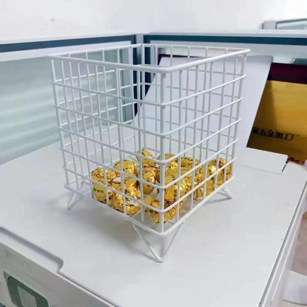 6 Colors Iron Storage Rack Desktop Book Pen Storage Box Large-Capacity Basket Home Office Student Dormitory Sundry Container New