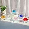 Stable Base Crystal Lotus Ornament Reflection Effect Clear Lotus Flower Collectible  Office Desk
