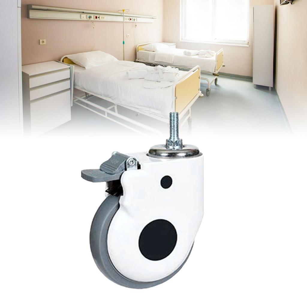 Kółko obrotowe 5 cali Niskoszumowe Wytrzymałe Kółko TPR Akcesorium Zamienne z Hamulcem do Wózka Kółko Uniwersalne z Hamulcem