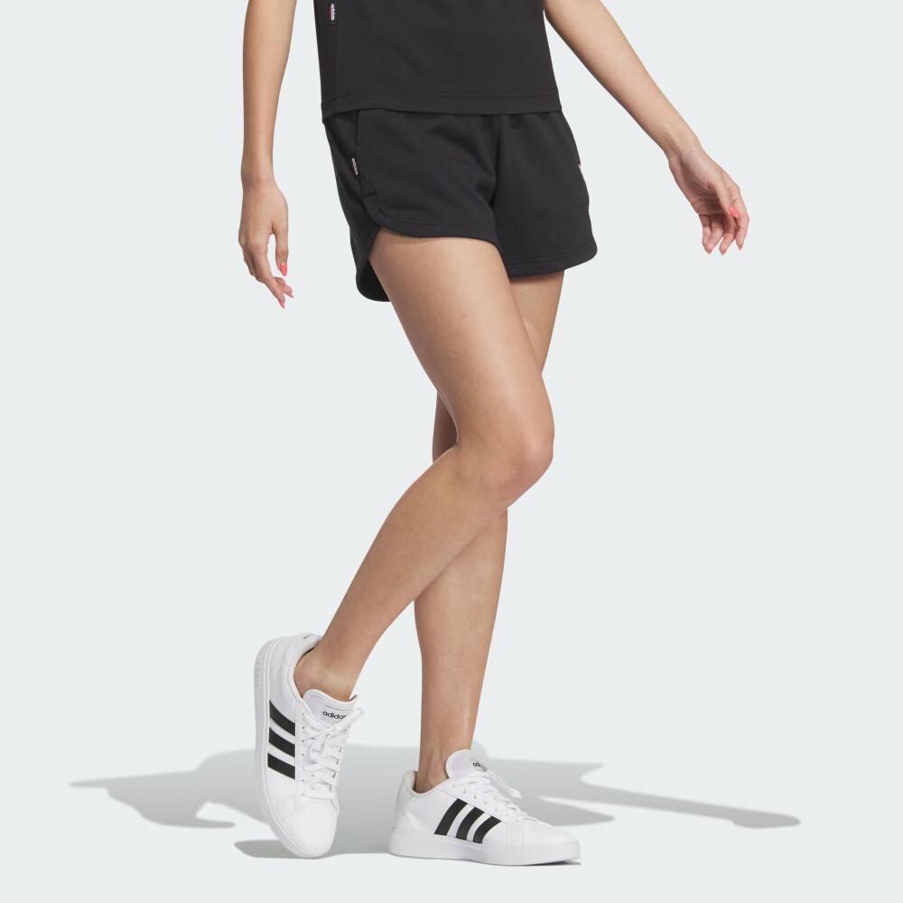 Adidas Breathable Running Training Five-Point Casual Shorts Women Shorts Black JE3577