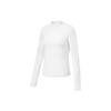 Li Ning Fitness Serie T-Shirts Damen Champagner Weiß Rollkragen Mittlere Normale Passform ATLT094-1
