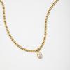 YF3635 Vintage 18k Gold Plated Jewelry Waterproof Tarnish Free Stainless Steel Star 5a Zircon Pendant Cuban Chain Necklace