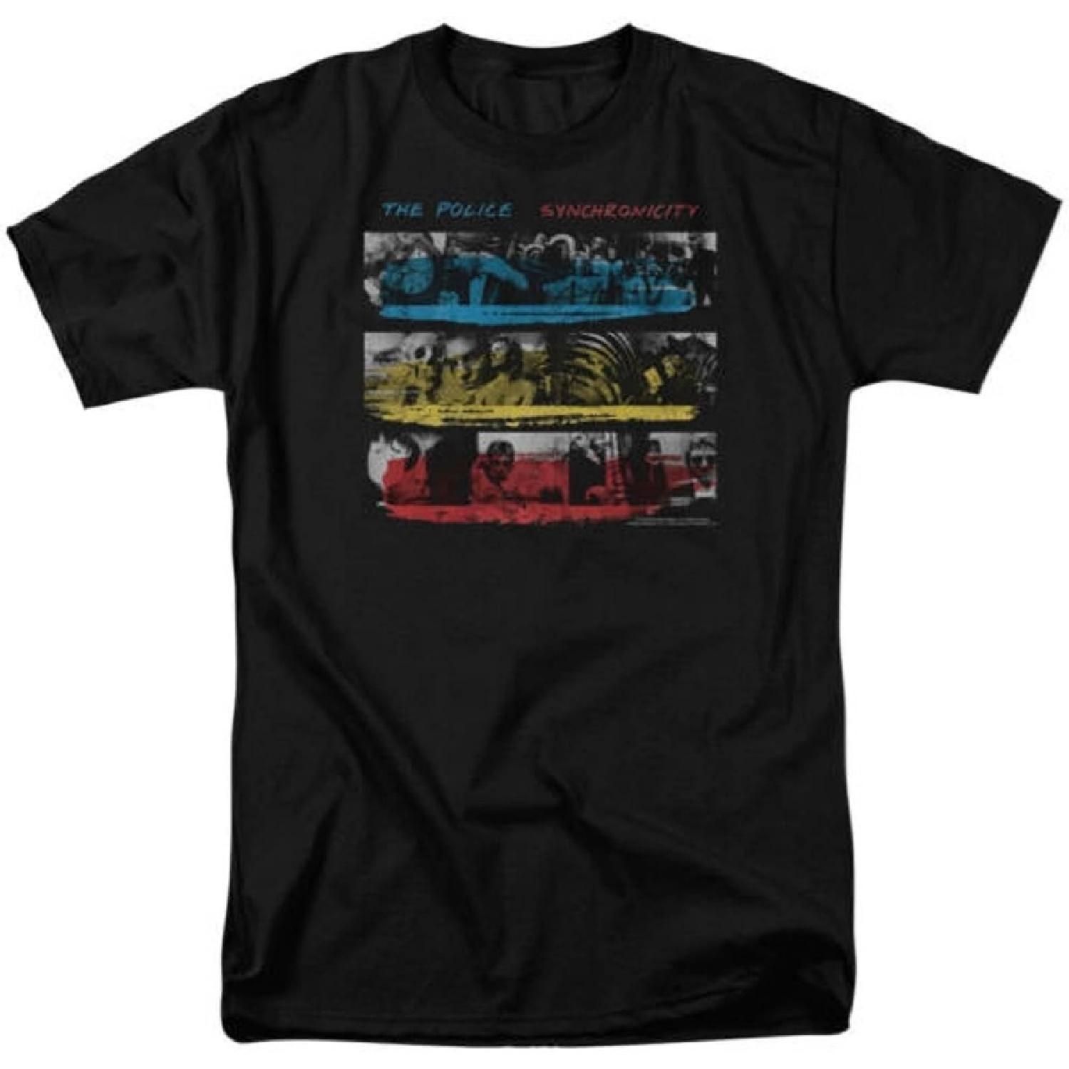 The Police Syncronicity T Shirt Rock n Roll Music Band Tee Black Black XXXXXL разноцветный