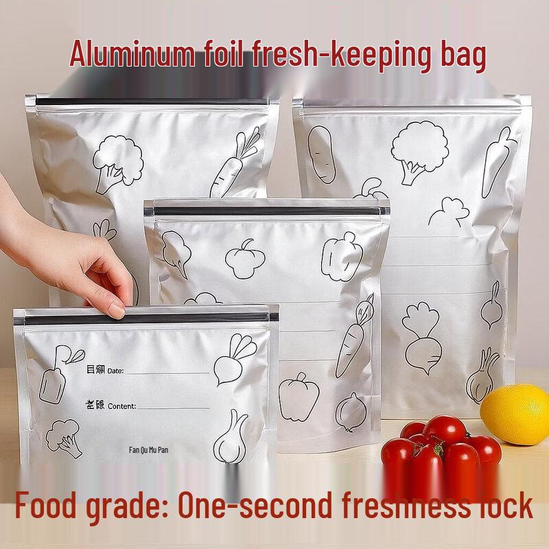 Resealable Aluminum Foil Food Storage Bags