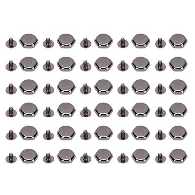 30 Set Hex Shaped Rivets Screws Metal Kit Clothing Belts Bags Hardware Decoration Accessories 12mm