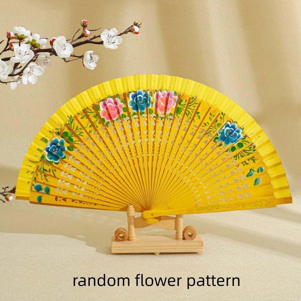 Classic Hand-painted Fan Antique Handheld Fan Hand Crafted Spanish Wooden Fan for Dancing