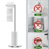 Stainless Steel Freestanding Floor-Mounted Paper Towel Holder - Single Pole Toilet Paper Storage Organizer for Bathroom &Kitchen