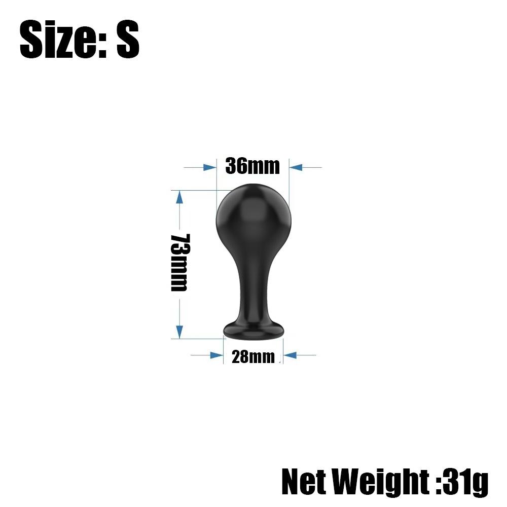 Black Smooth Butt Plug with Flared Base Prostate Massager for Men And Women Beginner Anal Training Toy