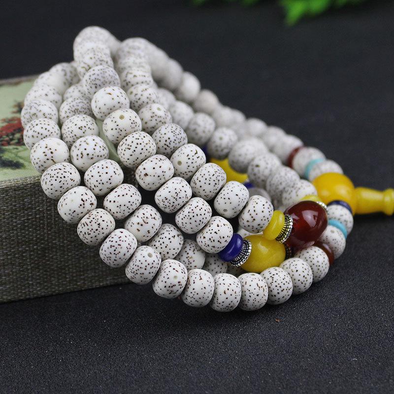 Hainan Star Moon Bodhi Seed 108 Bead Buddhist Rosary Bracelet Necklace Sweater Chain