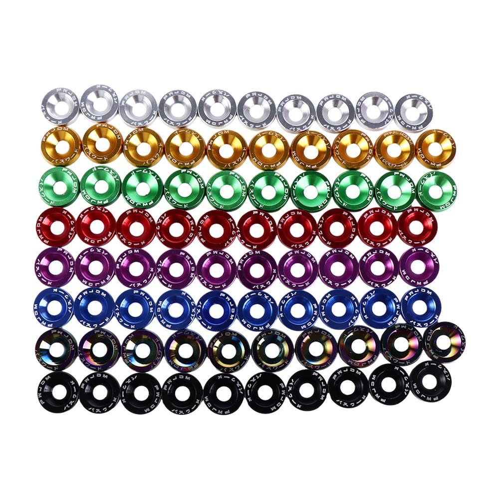 Fasteners Engine Styling M6 Car Modified Washer JDM Washer License Plate Bolts Car Modified Bolts