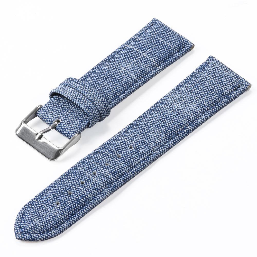 Vintage Lederarmband Denim-Muster Nylon Uhrenarmband 16mm 18mm 20mm 22mm Armband für Huawei Uhrenarmband Universelles Armband Gürtel