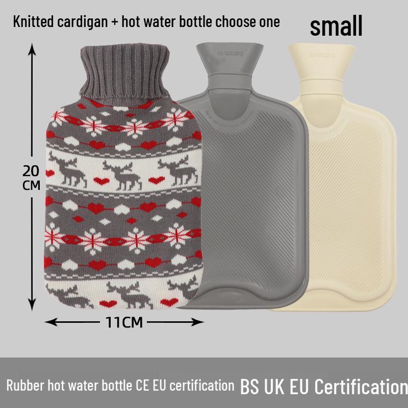Explosion-Proof Hot Water Bottle: Rubber Design for Stomach and Feet, Long-Lasting Warmth