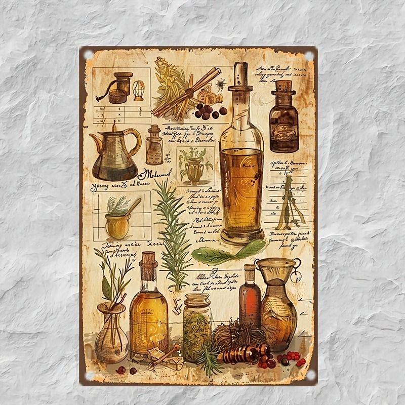 Retro Metal Tin Sign Spices Kitchen Bar Cafe Restaurant Wall Art Decor