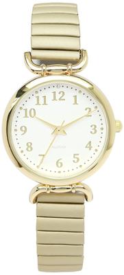 Fieldwork Miranda Women's Analog Bellows Watch with Metal Band, Gold, Beige, YM071-2