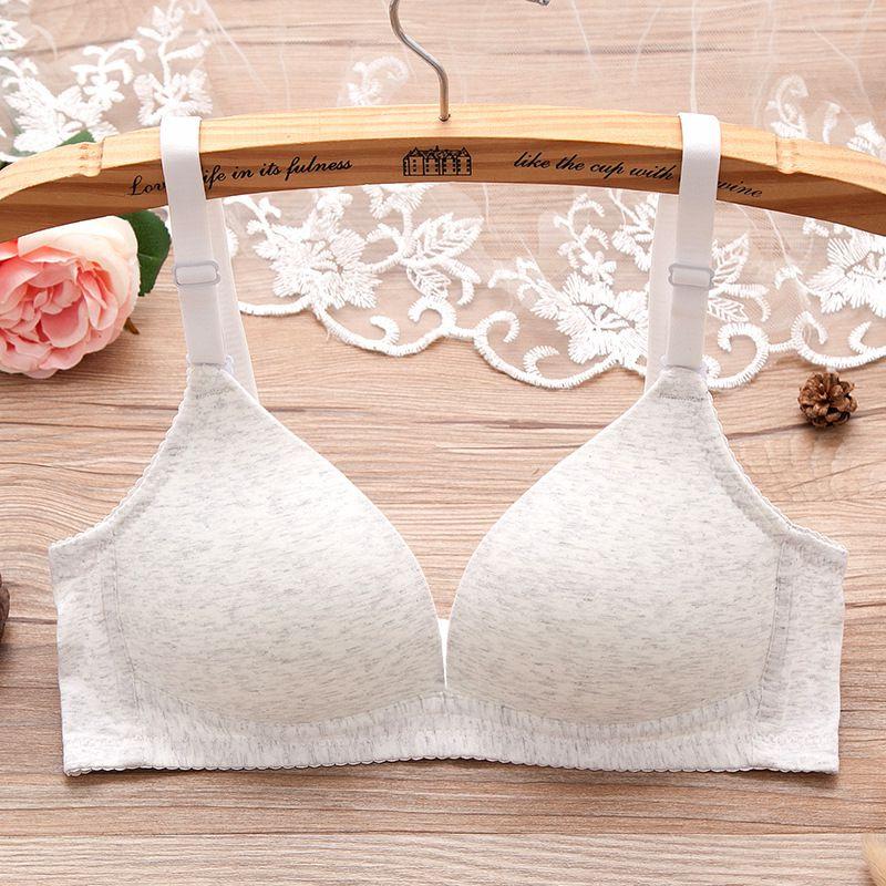 Teenager's Bras Wire Free Junior Cotton Training Soft Cup With Adjustable Straps