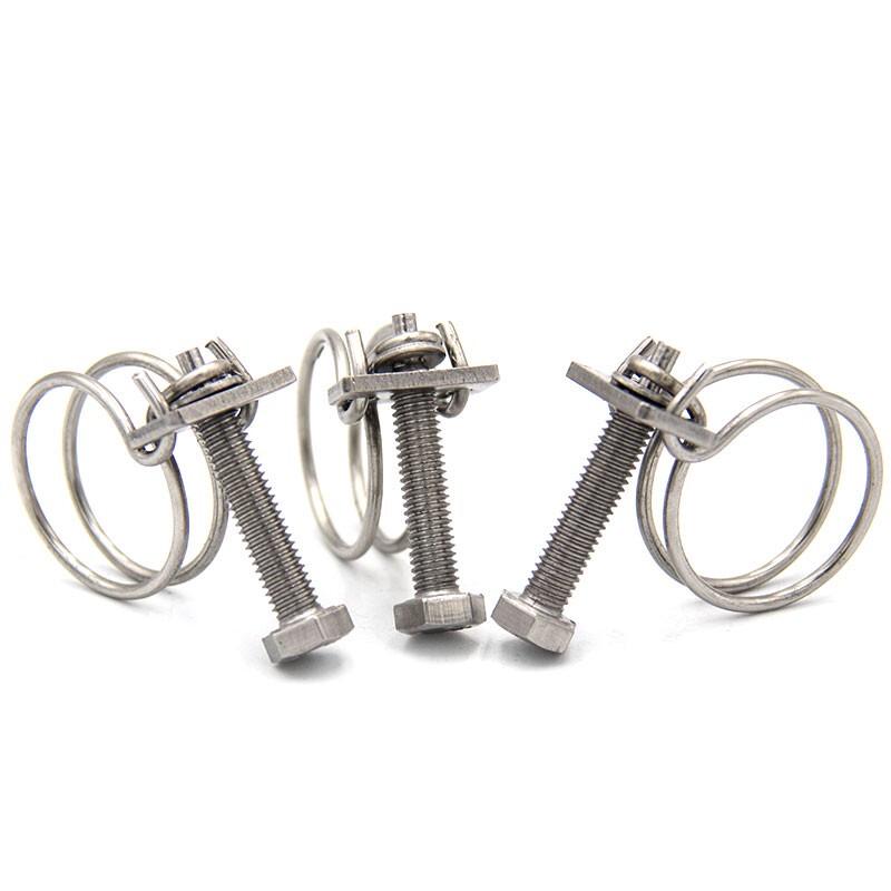 Bingyu 304 Stainless Steel Double Wire Hose Clamp