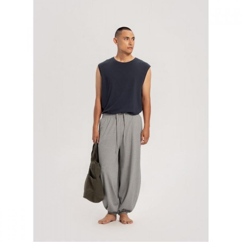 Budhi Mudra Diagonal Jogger Pants  Dark Melange Grey