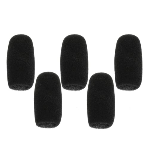 F Fityle 5-Piece Set of Microphone Windshield Covers, Sponge Windscreen, Approx. 20mm Inner Diameter, Replacement for Headsets, Intercoms, and Loudspe