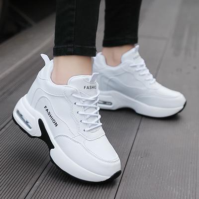 2025 Plateauschuhe für Damen Hochwertig Höhenerhöhend Schnürschuhe Leicht Lässig Tennis Bequem Outdoor Joggingschuhe