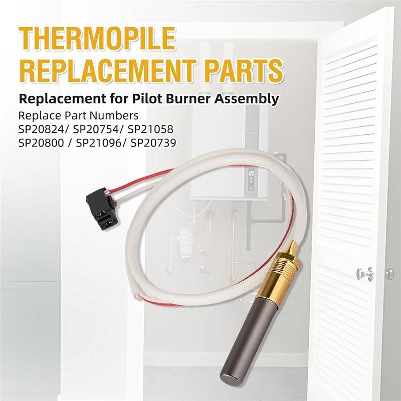 ABUL-For Rheem, Ruud, Richmond Water Heater LP Thermopile Sensor Replacement Kit- Compatible Models SP20824/SP21058