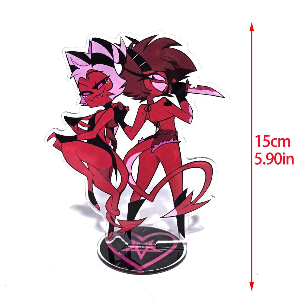 Helluva Boss Figures Acrylic Stand Fashion Anime Action Figure Accessories Collection Toys Desktop Ornaments Kids Gift Poseable Articulated Scale