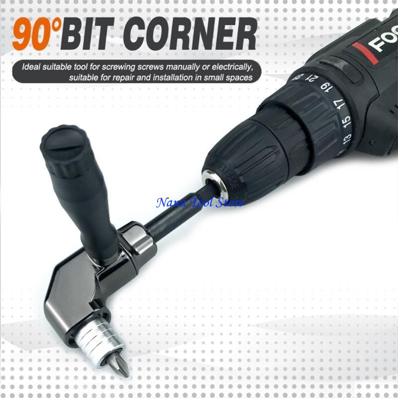 31GJ Attachment Electric Screwdriver Repair 90 Degree Corner Device Screwdriver Socket Adapter Drill Bit Corner