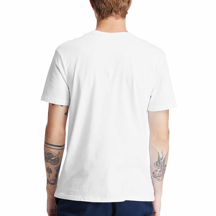 Timberland Outdoor Sports Casual Comfortable Breathable Round Neck Short Sleeve T-Shirt Men T-Shirt White A2ER7-100