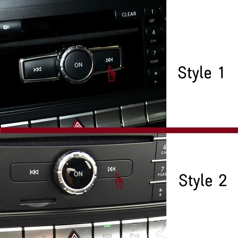 Bilkonsol Multimedia Volymknapp Trim Sekvensöverdrag Klistermärke För Mercedes Benz A B C E GLA CIA ML GL SLK W176 W245 W204 W212