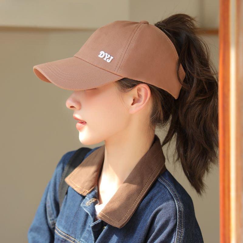 Kvinners sommer halvhimmel solhatt kan knyttes høy hestehale baseballcaps