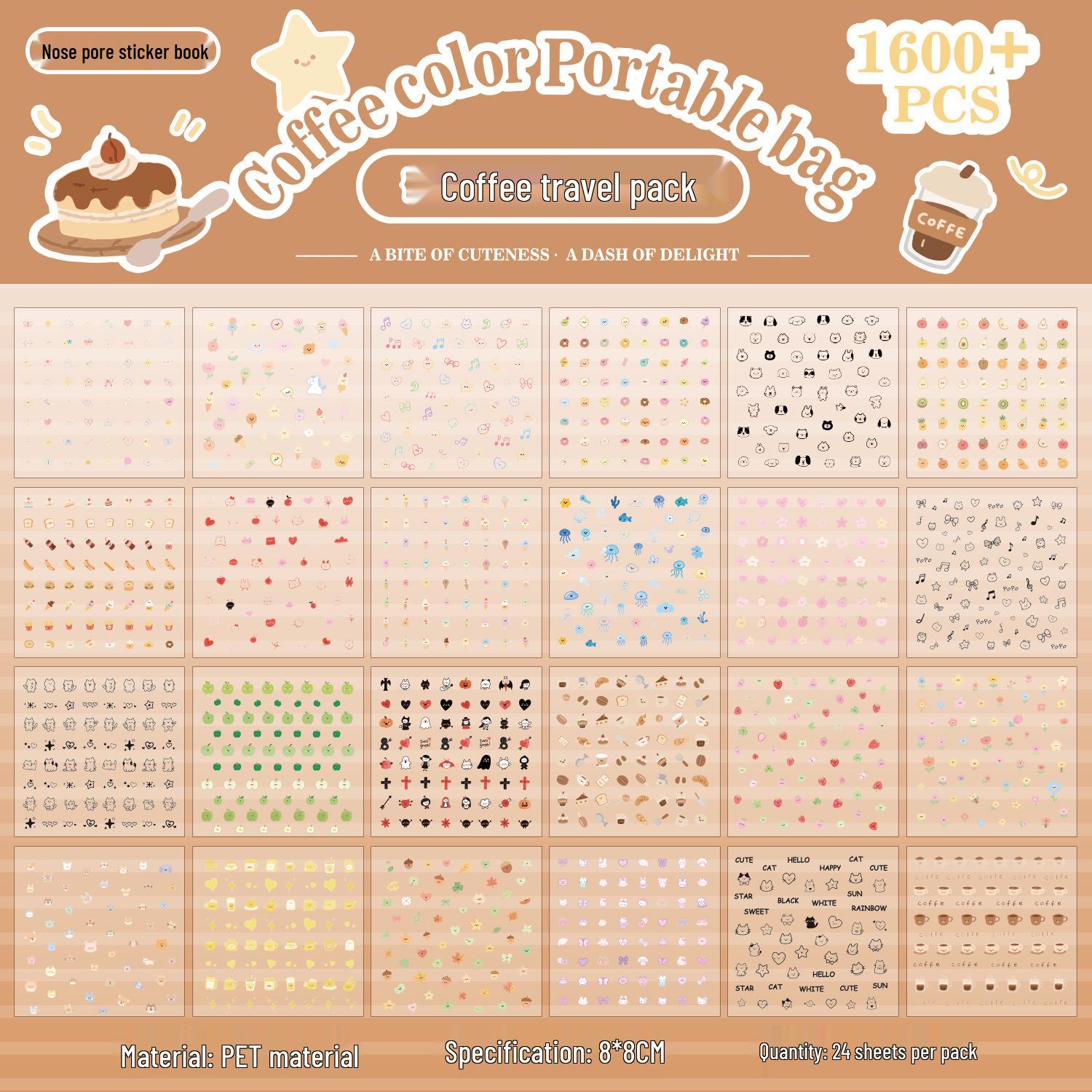 Zao Mo Pink Pupu PET Sticker Book for Journals & Phone Cases