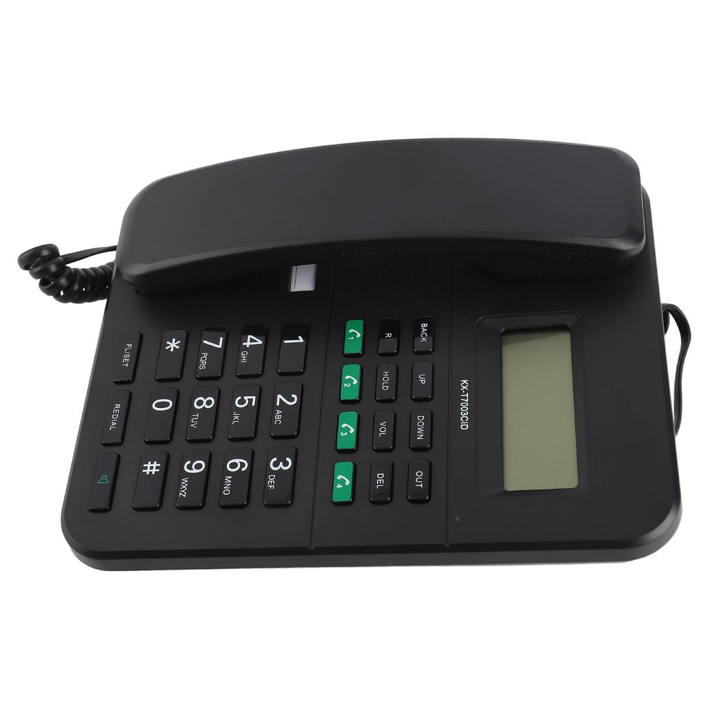 Corded Landline Phone 4 Levels Volume and 5 Levels LCD Brightness   Caller ID HD 16 Bit Display English Corded Phone